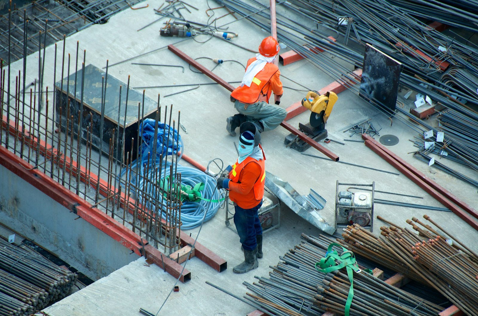 Construction team on site